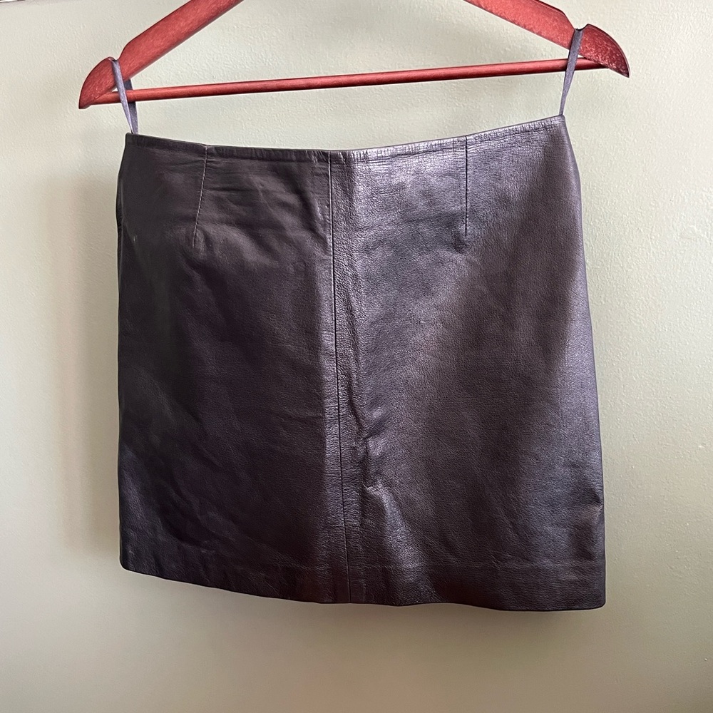 BB Dakota Genuine Leather Mini Skirt